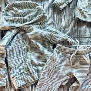 Childhoods Clothing Striped Matching Sweatsuit